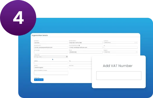 step 4 add Vat while signing up